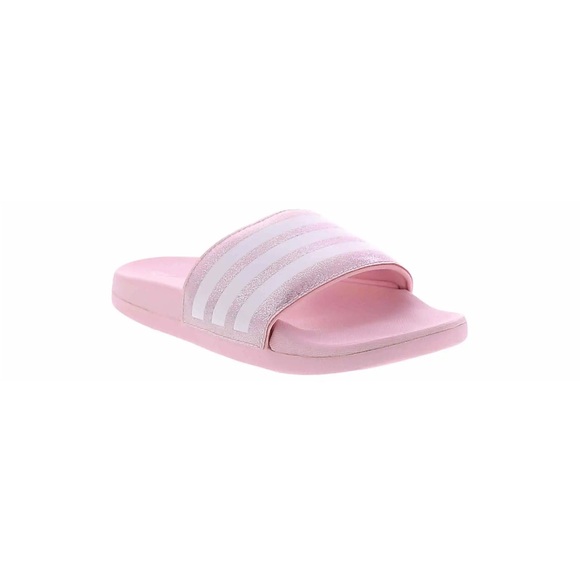 ADIDAS ADILETTE COMFORT YOUTH GIRLS ATHLETIC SLIDE SANDAL US 5 Pink GLITTER - Picture 2 of 7